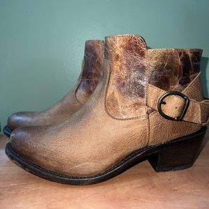 Leather cowboy boots